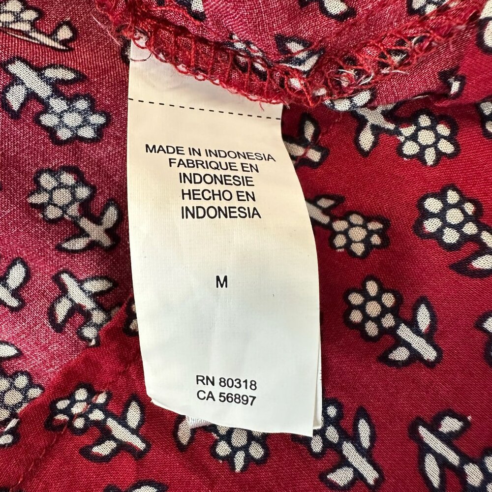Lucky Brand Red Floral Petaluma Peasant Blouse - Picture 12 of 14